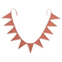 Гирлянда В виде флажков из хлопчатобумажной газовой ткани Kumla единый размер каштановый LA REDOUTE INTERIEURS  фото, kupilegko.ru